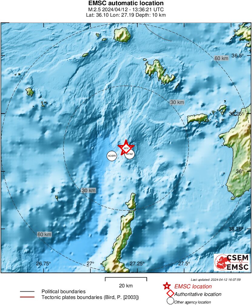 Earthquake data