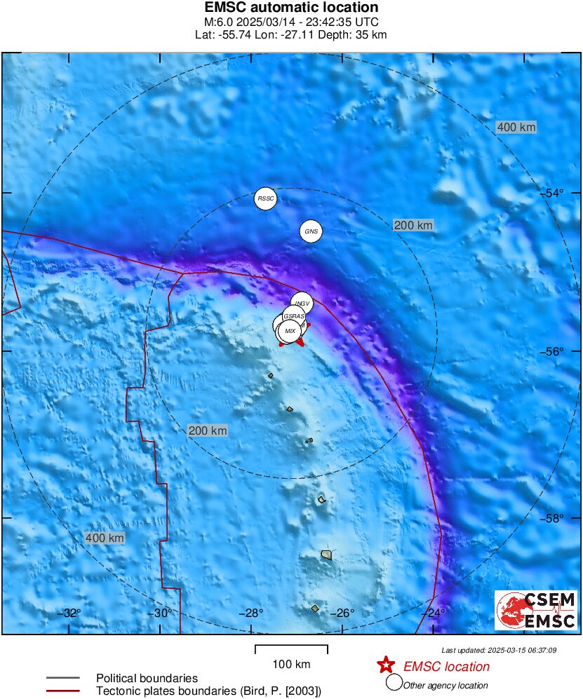 Earthquake data