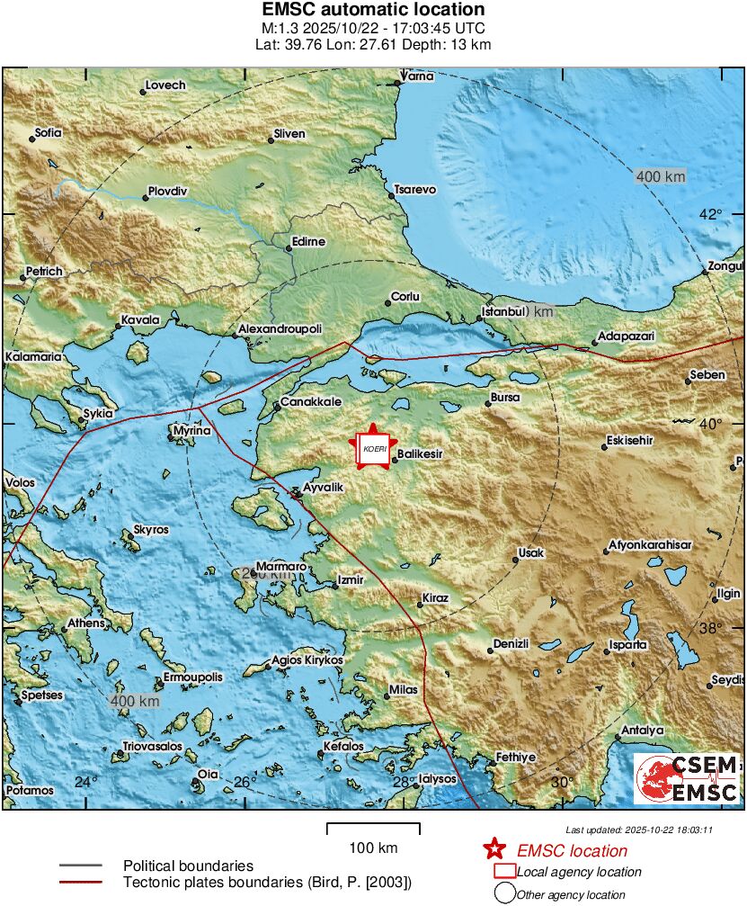 Earthquake data