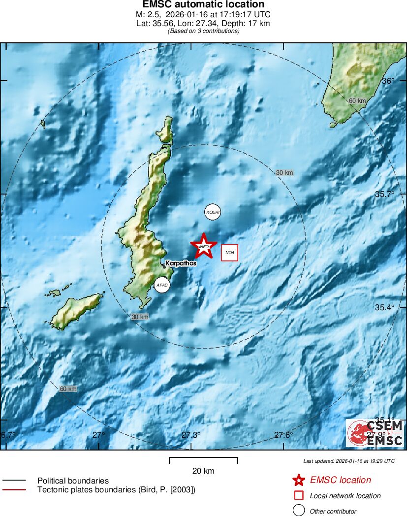 Earthquake data