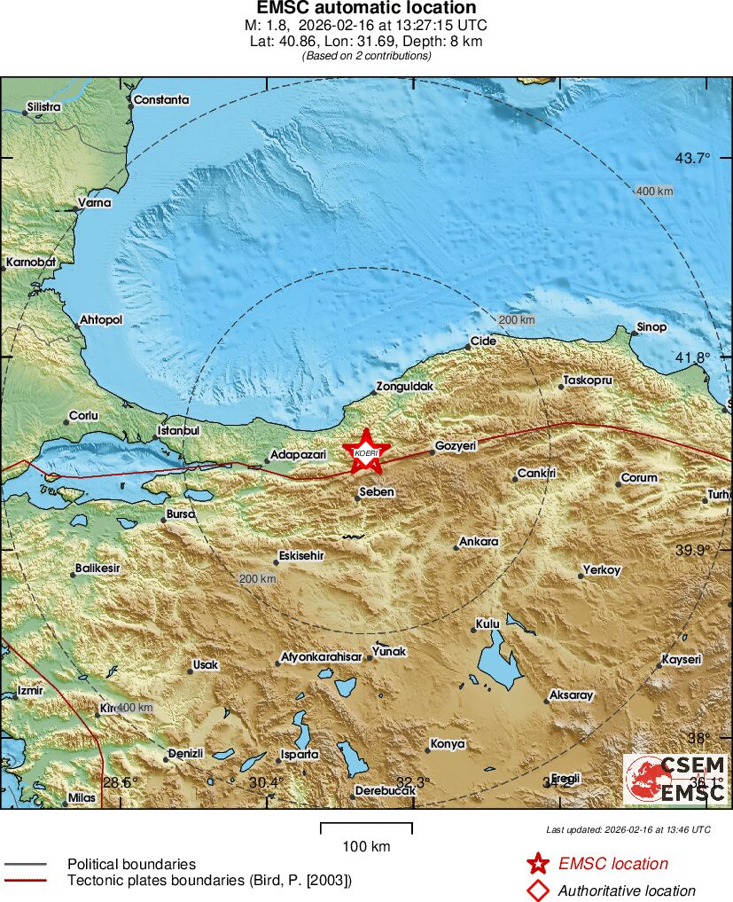 Earthquake data