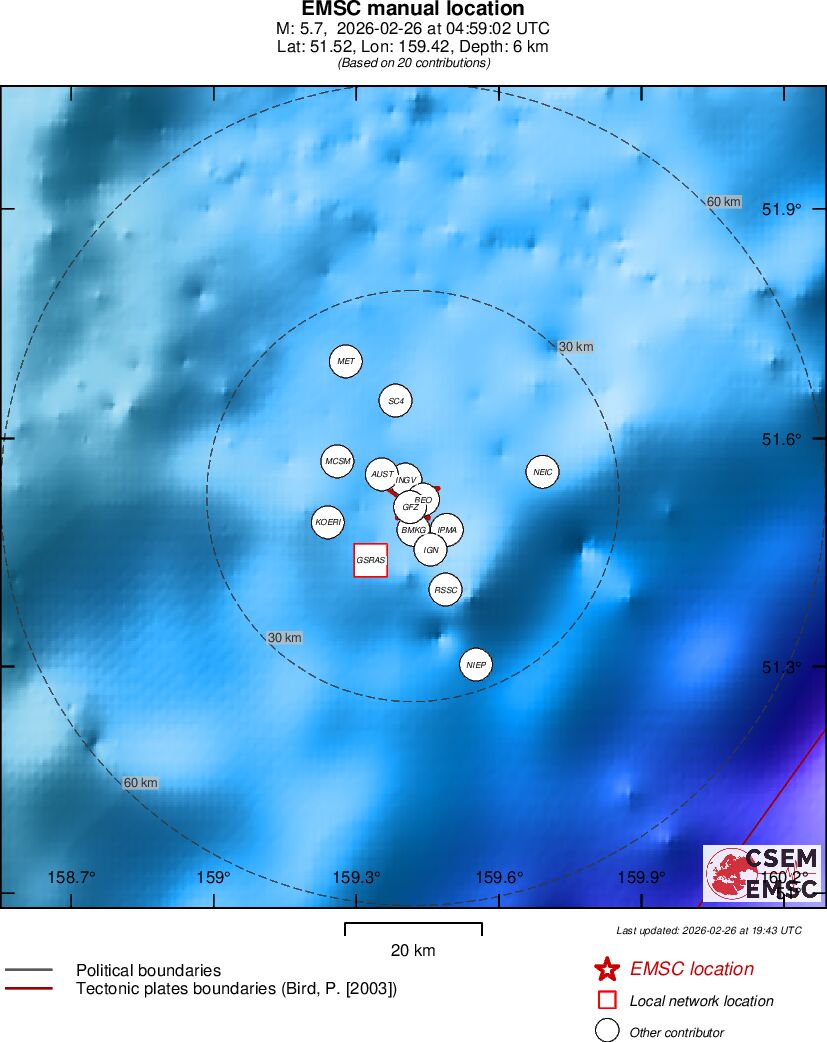 Earthquake data
