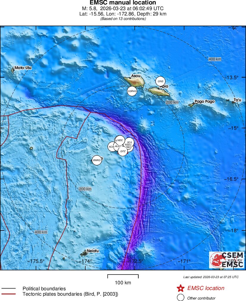 Earthquake data